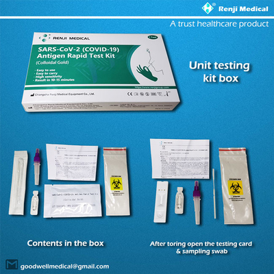 Renji Rapid SARS-COV-2(COVID 19)Antigen Rapid Test Kit (Koloid Emas)