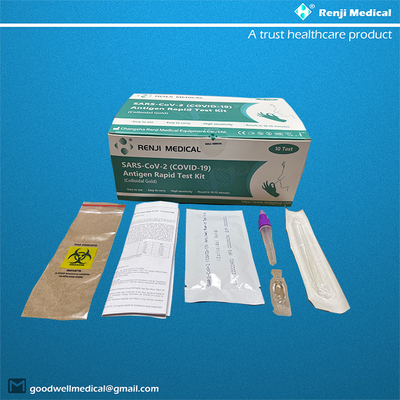 Renji Rapid SARS-COV-2(COVID 19)Antigen Rapid Test Kit (Koloid Emas)Nasal Swab