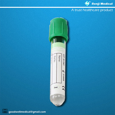 Tabung Sodium Lithium Heparin Untuk Pengambilan Darah Persetujuan MSDS