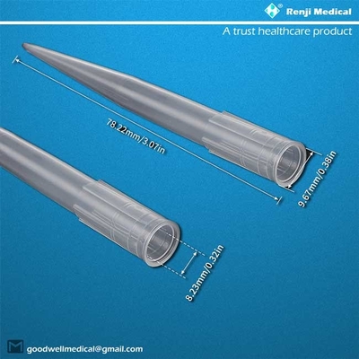 Tip Pipet Steril Renji Sertifikasi CE Bahan Polypropylene