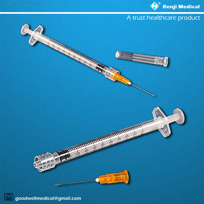 Renji Sekali Pakai Medis Habis, 1ml PP Slip Tip Jarum Suntik
