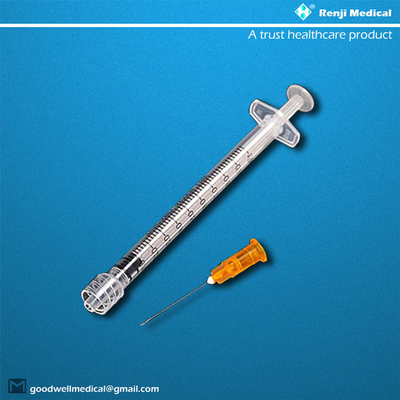 Renji Sekali Pakai Medis Habis, 1ml PP Slip Tip Jarum Suntik