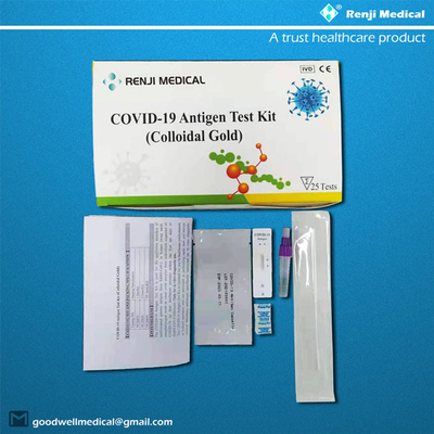 Renji Medical SARS-CoV-2 Home Test Kit Imunokromatografi Emas Koloid