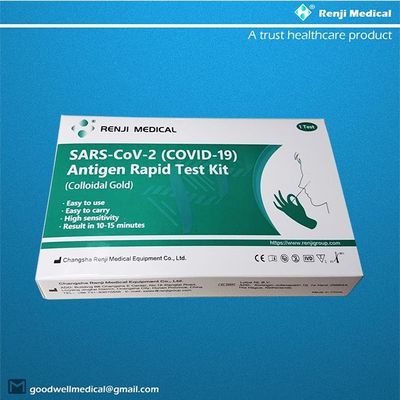 Renji Rapid SARS-COV-2 COVID 19 Antigen Rapid Test Kit Usap Hidung Emas Koloid